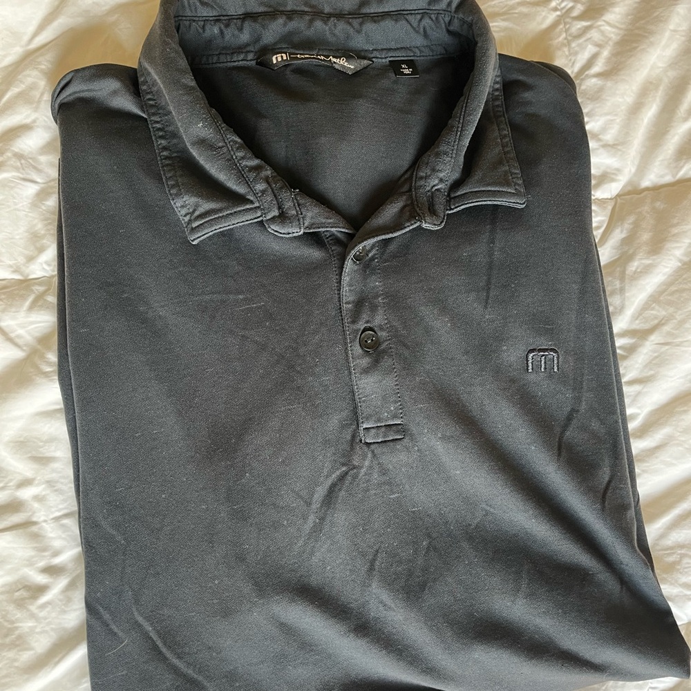 Travis Mathew Black Performance Polo Shirt